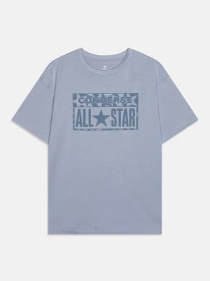 T-shirt z nadrukiem Converse niebieski