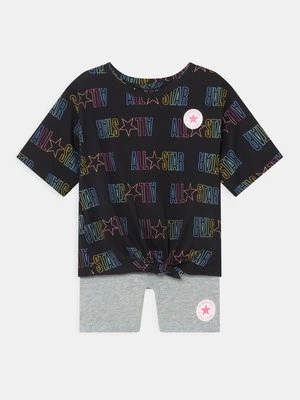T-shirt z nadrukiem Converse szary