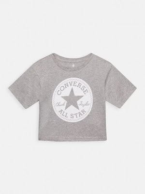 T-shirt z nadrukiem Converse szary melanż