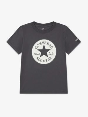 T-shirt z nadrukiem Converse antracytowy