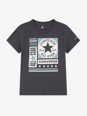 T-shirt z nadrukiem Converse antracytowy