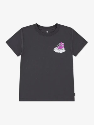 T-shirt z nadrukiem Converse antracytowy
