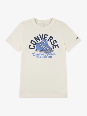 T-shirt z nadrukiem Converse beżowy