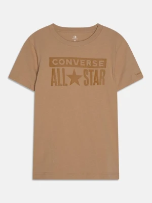 T-shirt z nadrukiem Converse beżowy