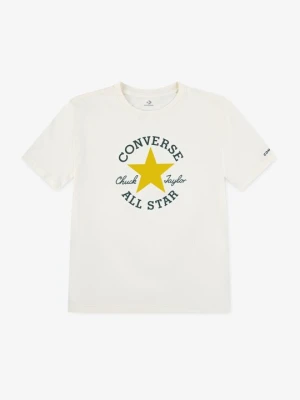 T-shirt z nadrukiem Converse beżowy