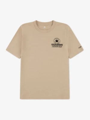 T-shirt z nadrukiem Converse beżowy