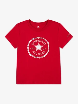 T-shirt z nadrukiem Converse czerwony