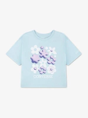 T-shirt z nadrukiem Converse jasnoniebieski