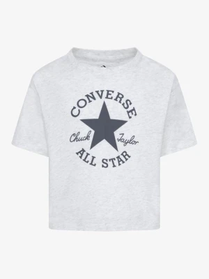 T-shirt z nadrukiem Converse jasnoszary