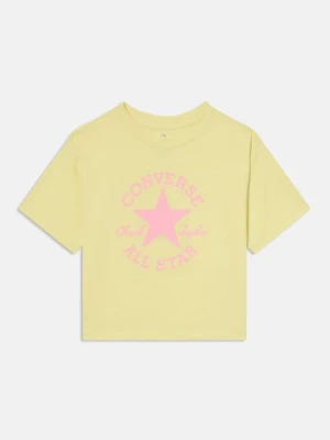 T-shirt z nadrukiem Converse jasnożółty