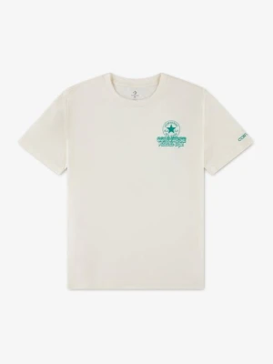 T-shirt z nadrukiem Converse mleczny