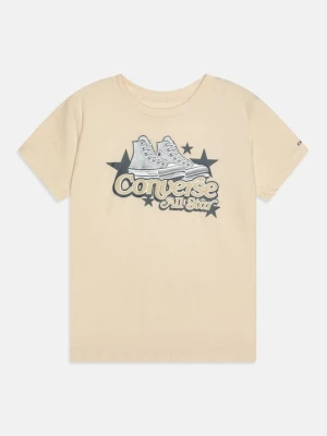 T-shirt z nadrukiem Converse mleczny