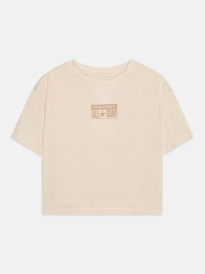 T-shirt z nadrukiem Converse mleczny