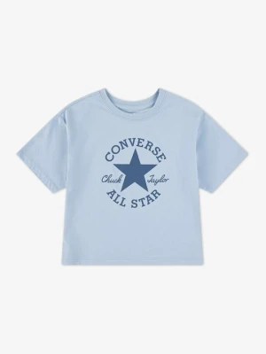 T-shirt z nadrukiem Converse niebieski