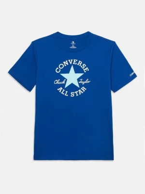 T-shirt z nadrukiem Converse niebieski