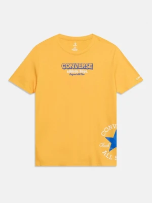 T-shirt z nadrukiem Converse żółty