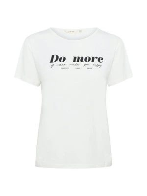 T-shirt z nadrukiem Cream biały