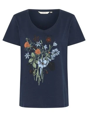 T-shirt z nadrukiem Cream granatowy