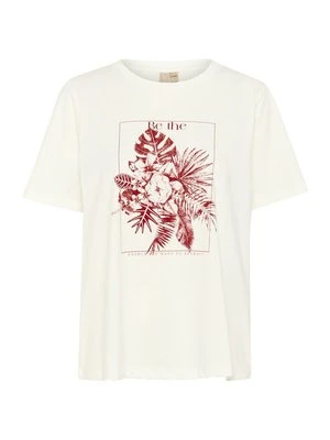 T-shirt z nadrukiem Culture jasnoczerwony