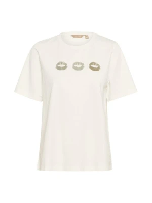 T-shirt z nadrukiem Culture mleczny