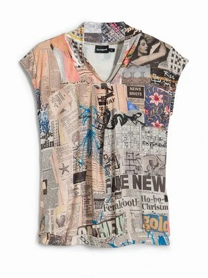 T-shirt z nadrukiem Desigual