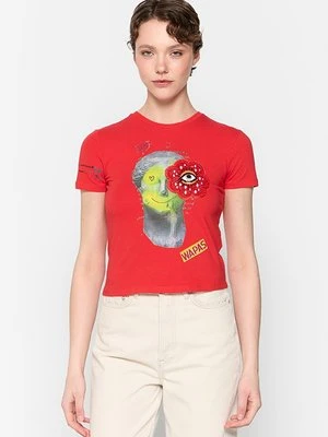 T-shirt z nadrukiem Desigual