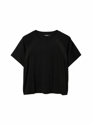 T-shirt z nadrukiem Desigual czarny