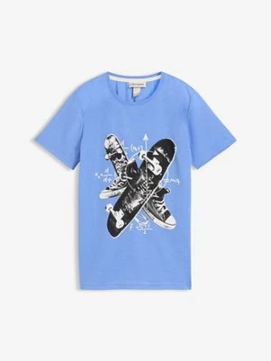 T-shirt z nadrukiem deskorolki bonprix
