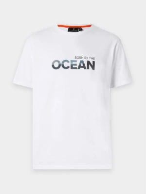 T-shirt z nadrukiem Didriksons biały