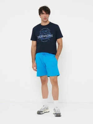 T-shirt z nadrukiem Didriksons granatowy