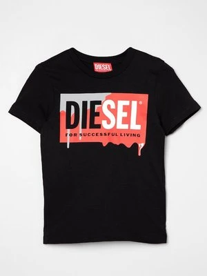 T-shirt z nadrukiem Diesel