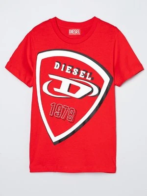 T-shirt z nadrukiem Diesel