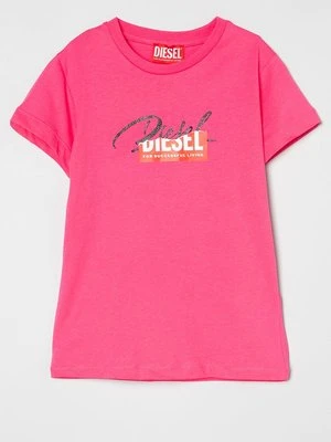 T-shirt z nadrukiem Diesel