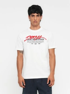 Zdjęcie produktu T-shirt z nadrukiem Diesel biały