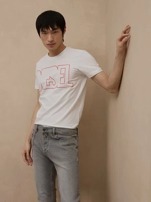 Zdjęcie produktu T-shirt z nadrukiem Diesel biały