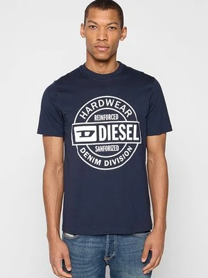 Zdjęcie produktu T-shirt z nadrukiem Diesel niebieski