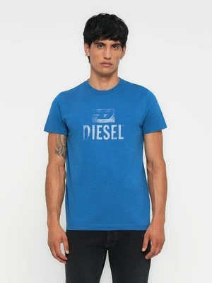Zdjęcie produktu T-shirt z nadrukiem Diesel niebieski