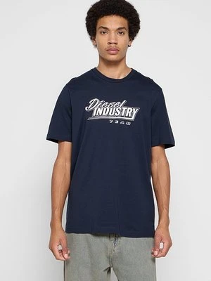 Zdjęcie produktu T-shirt z nadrukiem Diesel niebieski