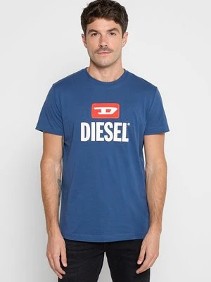 Zdjęcie produktu T-shirt z nadrukiem Diesel niebieski