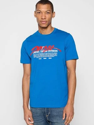 Zdjęcie produktu T-shirt z nadrukiem Diesel niebieski