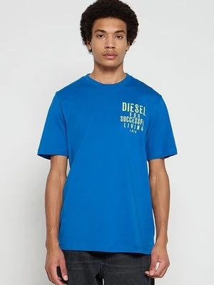 Zdjęcie produktu T-shirt z nadrukiem Diesel niebieski