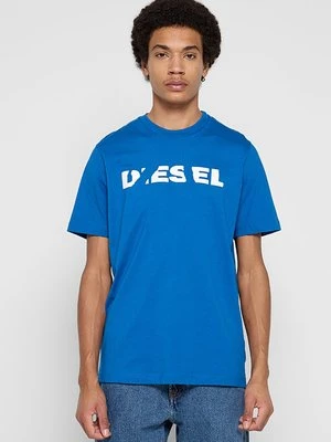 Zdjęcie produktu T-shirt z nadrukiem Diesel niebieski