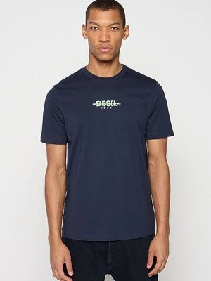 Zdjęcie produktu T-shirt z nadrukiem Diesel niebieski