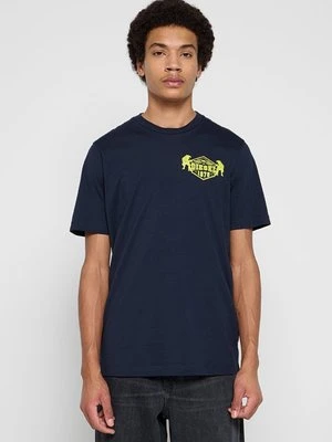 Zdjęcie produktu T-shirt z nadrukiem Diesel niebieski