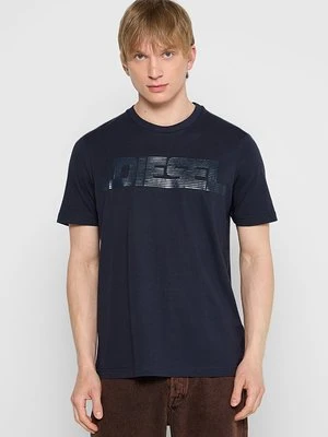 Zdjęcie produktu T-shirt z nadrukiem Diesel granatowy