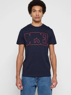 Zdjęcie produktu T-shirt z nadrukiem Diesel niebieski