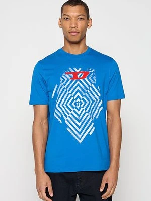 Zdjęcie produktu T-shirt z nadrukiem Diesel niebieski