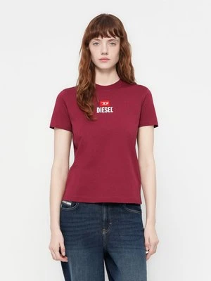 Zdjęcie produktu T-shirt z nadrukiem Diesel czerwony