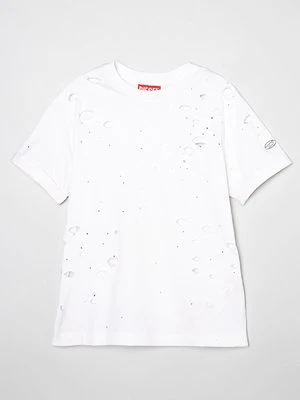 T-shirt z nadrukiem Diesel biały