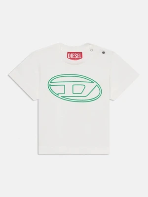 T-shirt z nadrukiem Diesel biały